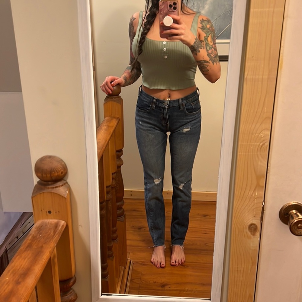Distressed Levi’s jeans